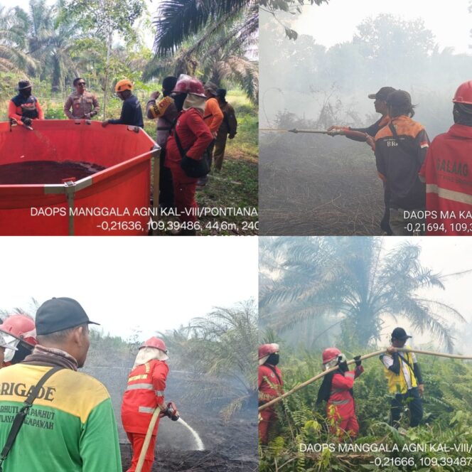 
 Manggala Agni Kalimantan VIII Pontianak Padamkan Api di Beberapa Titik Hotspot