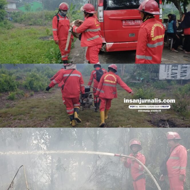 
 Terima Laporan Warga, Manggala Agni Kalbar Padamkan Api di Sui Raya Dalam